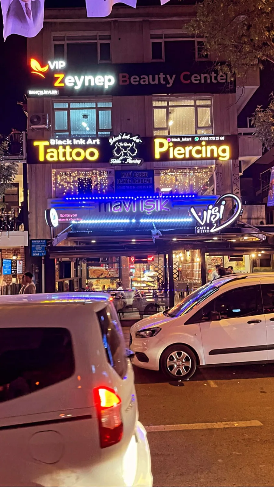 The entrance of the Black Ink Art Tattoo Piercing studio, Bahçelievler, Ankara