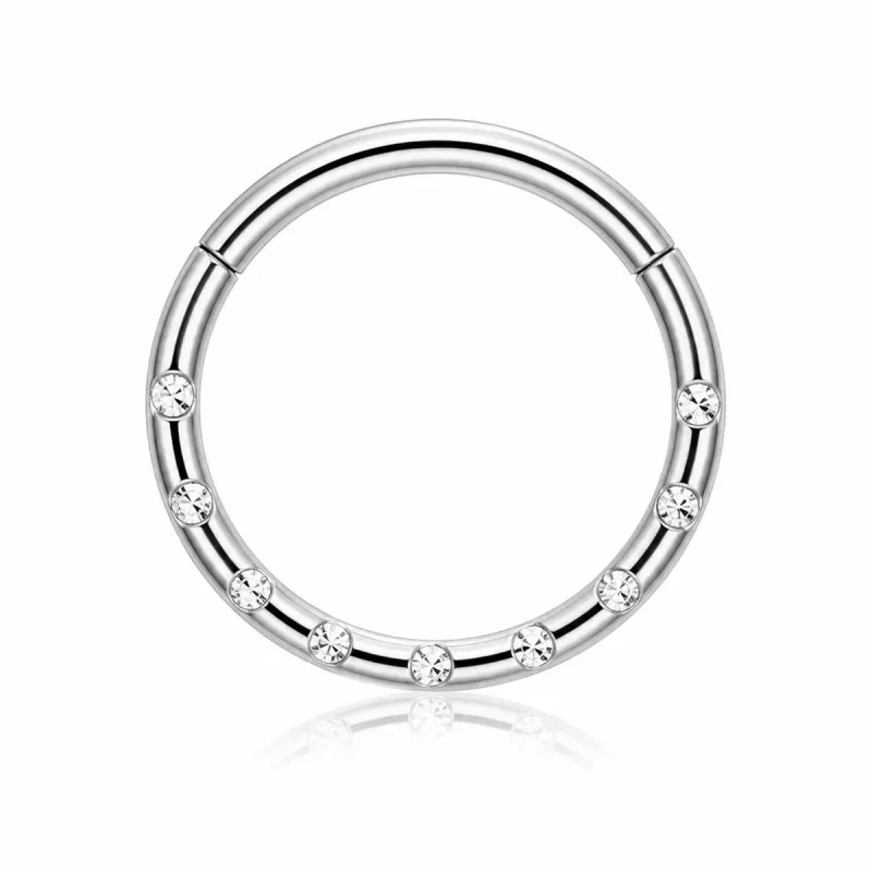Cerrahi Çelik Desenli Clicker Halka — silver