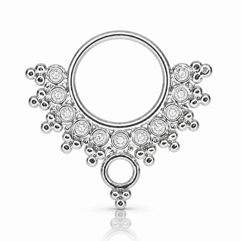 Cerrahi Çelik Toplu Septum Halka — silver