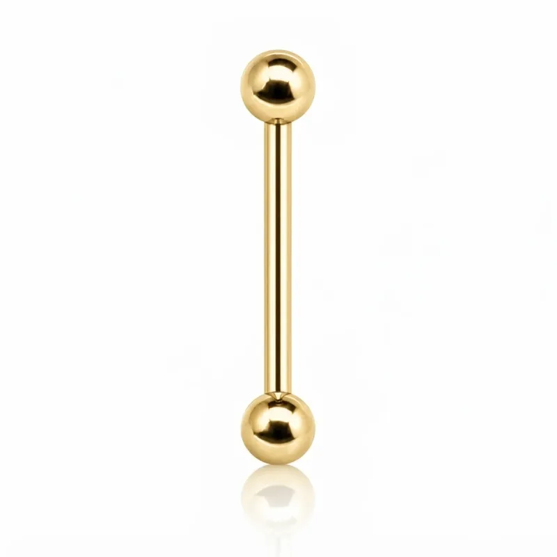 Titanyum Top Uçlu Nipple Piercing — gold
