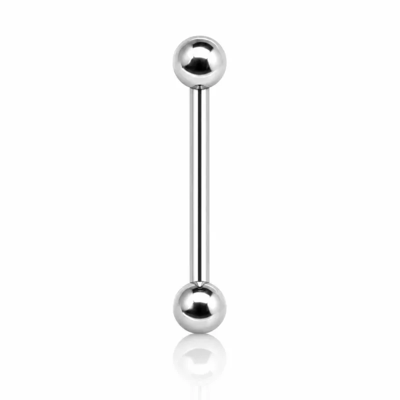 Titanyum Top Uçlu Dil Piercing — silver