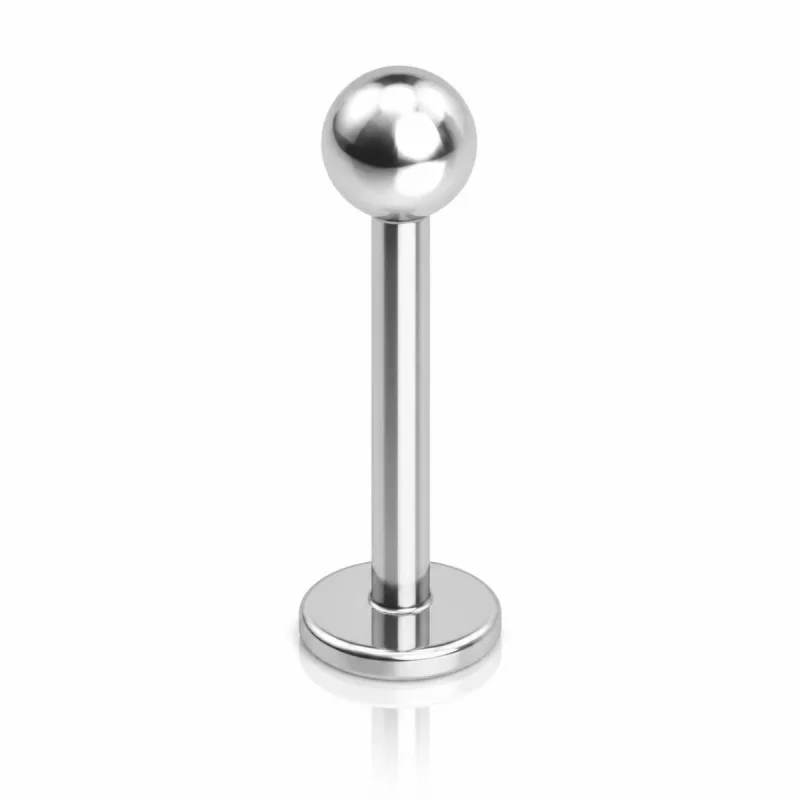Titanyum Top Uçlu Labret Piercing — silver