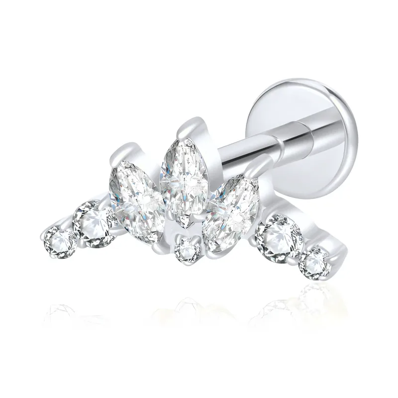 Titanyum Taç Piercing — silver