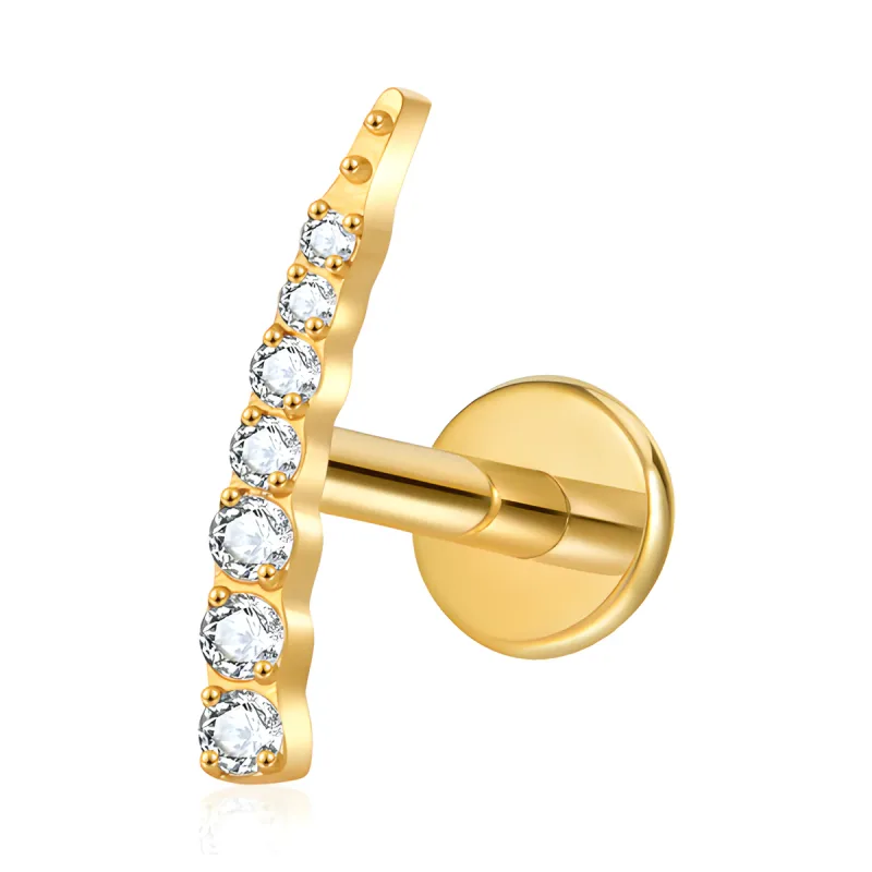 Titanyum İnce Kavis Piercing — gold
