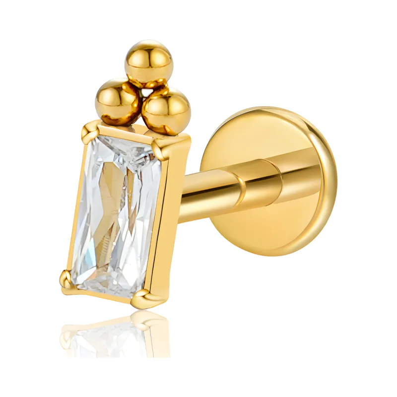 Titanyum Baget ve Top Piercing — gold