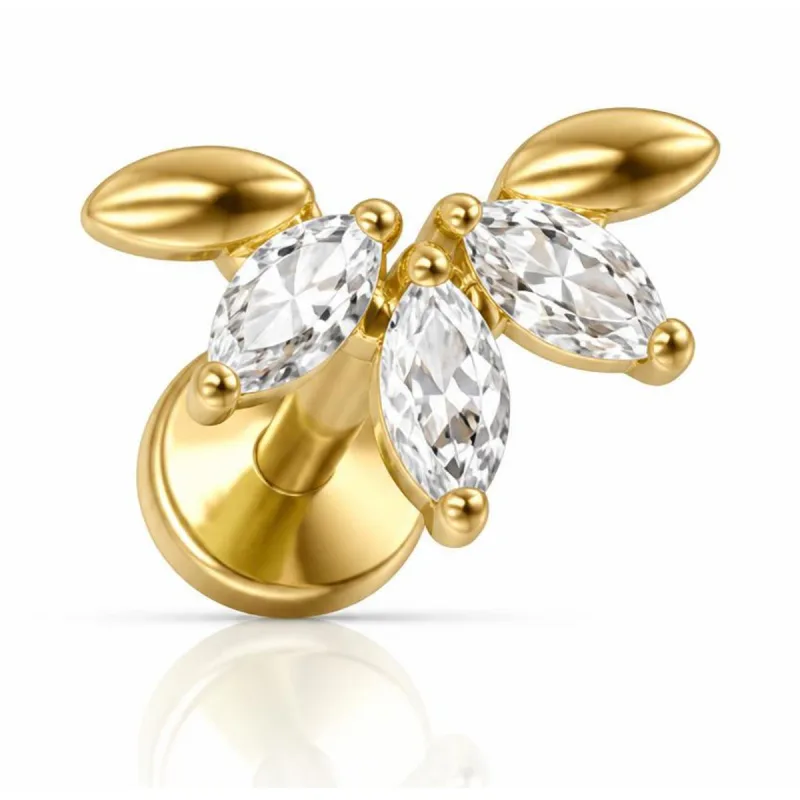 Titanyum Lotus Piercing — gold