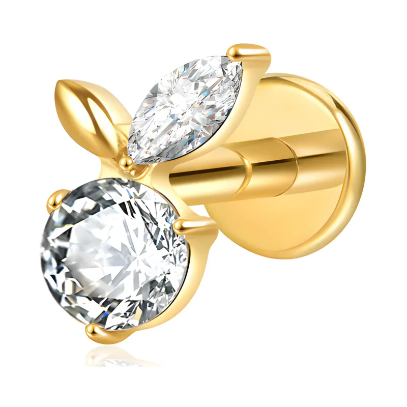 Titanyum Elma Piercing — gold