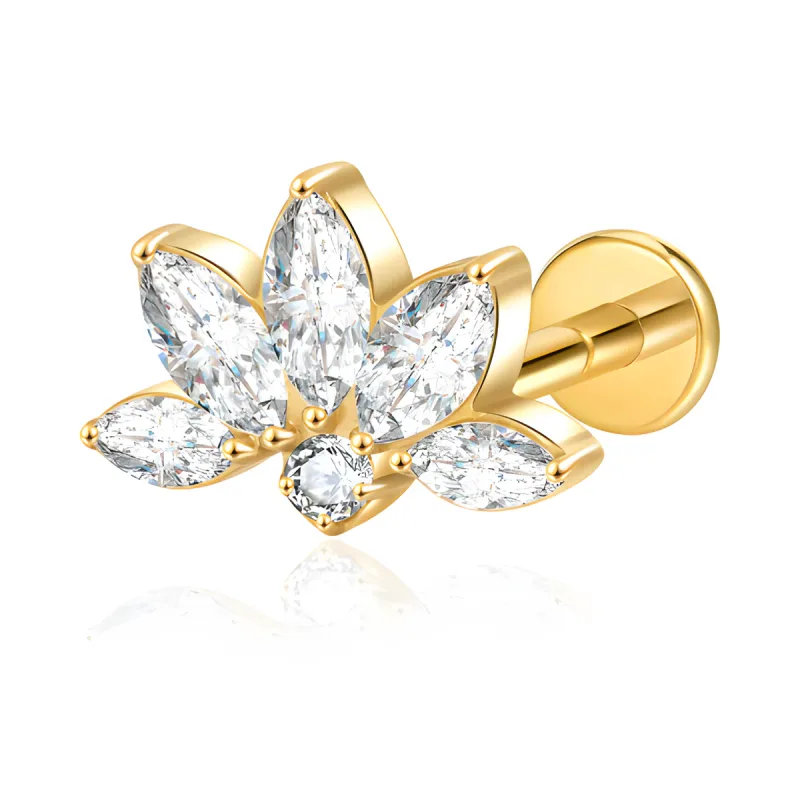 Titanyum Nilüfer Piercing — gold