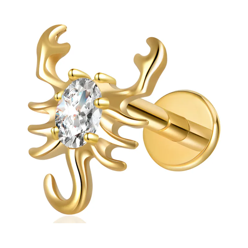Titanyum Akrep Piercing — gold