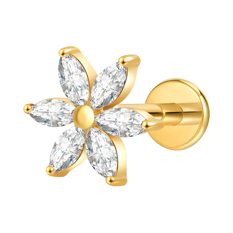 Titanyum Papatya Piercing — gold