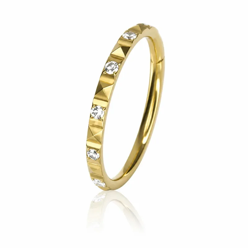 Titanyum Halka Piercing TZ006 — gold